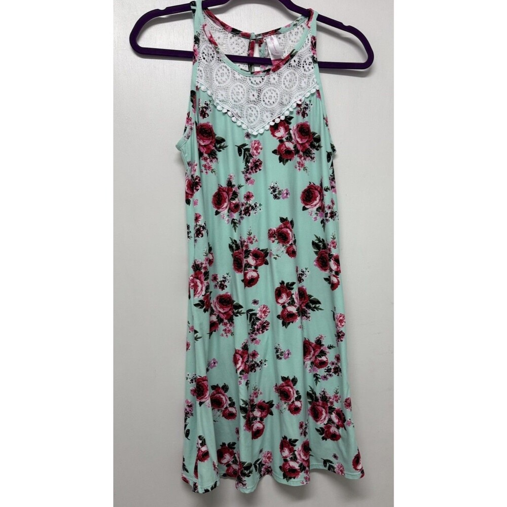 No Boundaries Spring Floral Girls Dress Size Lg-11/13 Casual Party Soft